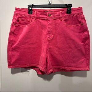 Judy Blue Bright Pink High-Rise Denim Shorts 2XL